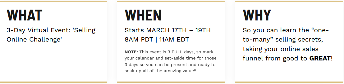 selling online challenge 17 March 2026